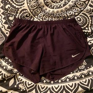 Burgundy Nike Athletic Shorts